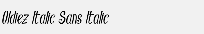 Oldiez Italic Sans Italic